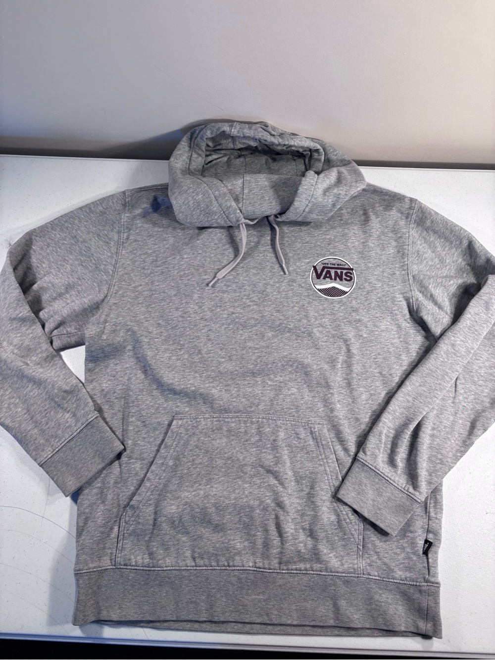 Vans Gray Pullover Hoodie with Chest Logo